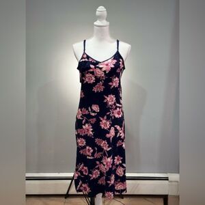 CLEAROUT! Navy Ban Jara Velour Slipdress Size M